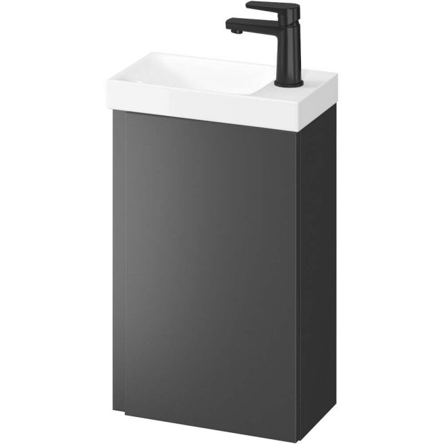 CERSANIT Zestaw: Szafka z umywalką MODUO 40 antracytowa do samodzieln