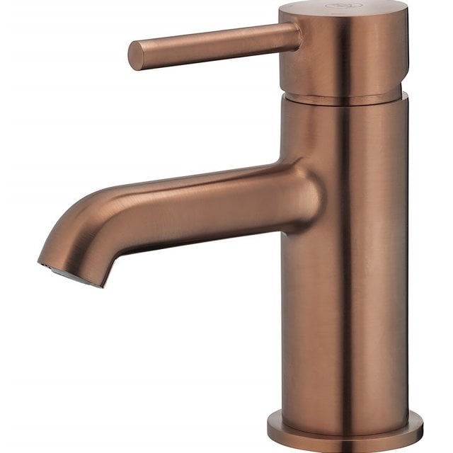 KFA Bateria umywalkowa MOZA stojąca click-clack różowa złota szczotko