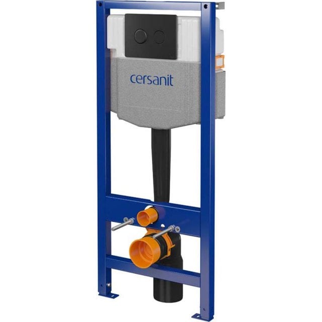 CERSANIT Stelaż podtynkowy SYSTEM 50 pneumatyczny przycisk ov czarny