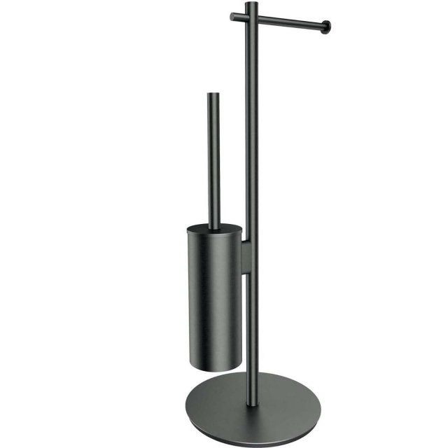 OMNIRES Stojak na papier i szczotkę WC MODERN PROJECT grafit szczotko