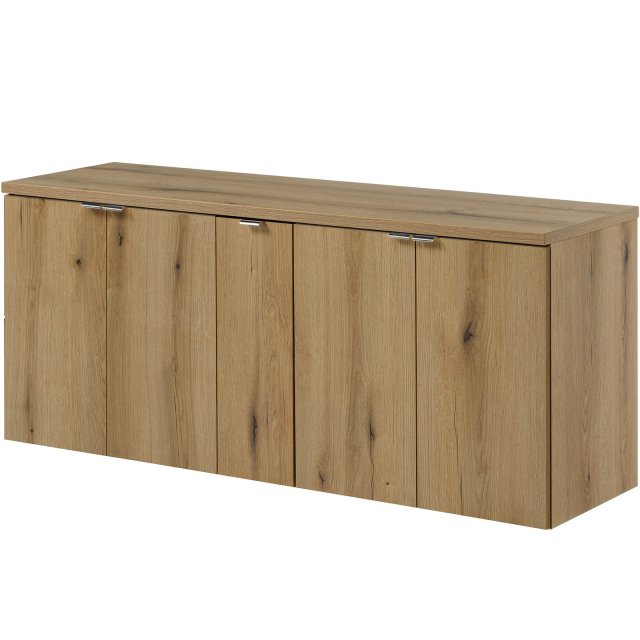 COMAD Zestaw mebli NOVA OAK 3 szafki z blatem 140 cm