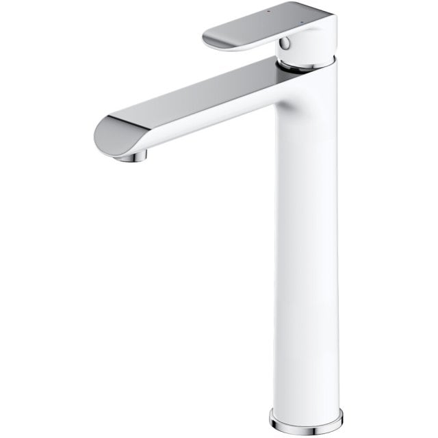 OMNIRES Bateria umywalkowa SACRAMENTO stojąca wysoka chrom biały poły