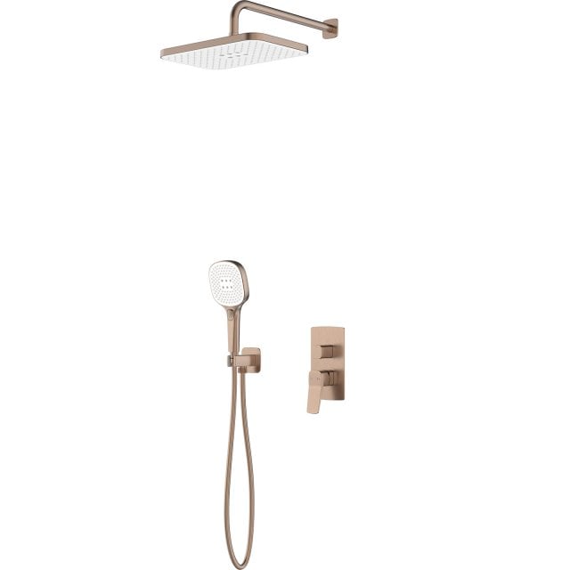 KFA Zestaw prysznicowy MALAGA podtynkowy różowy złoty szczotkowany PV