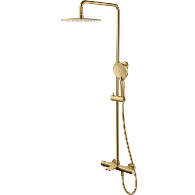 CERSANIT Zestaw prysznicowy VIRGO z wylewką i baterią termostatyczną