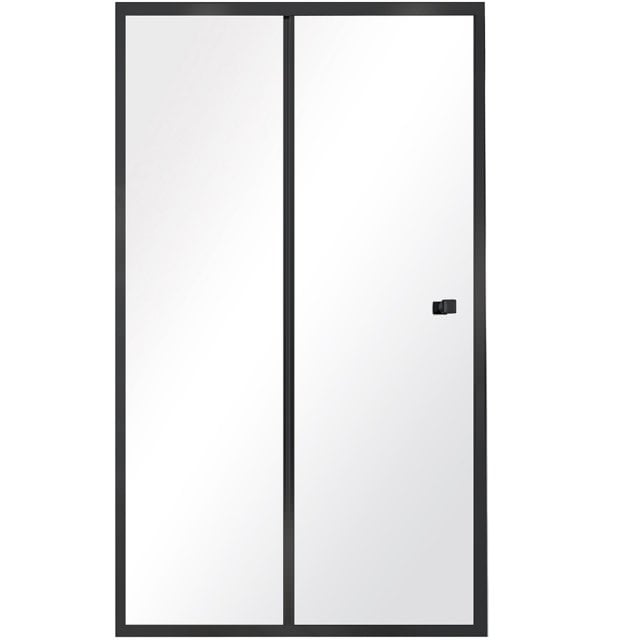 BESCO Drzwi prysznicowe DUO SLIDE BLACK 140x195 szkło transparentne 6