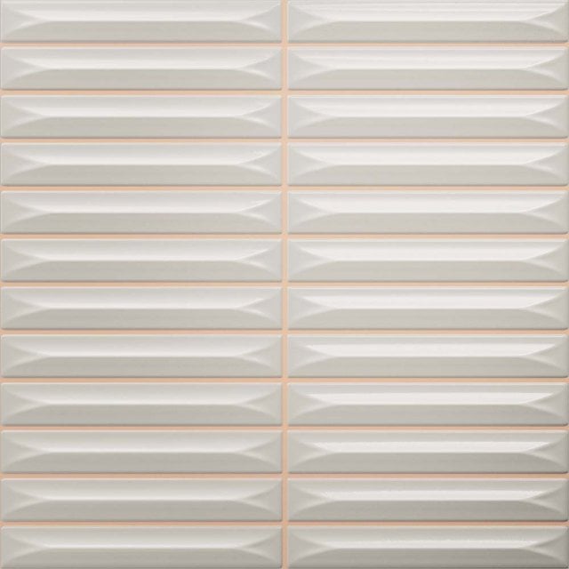 Płytka ścienna hiszpańska VA DART SILVER do fugowania błyszcząca 20x2