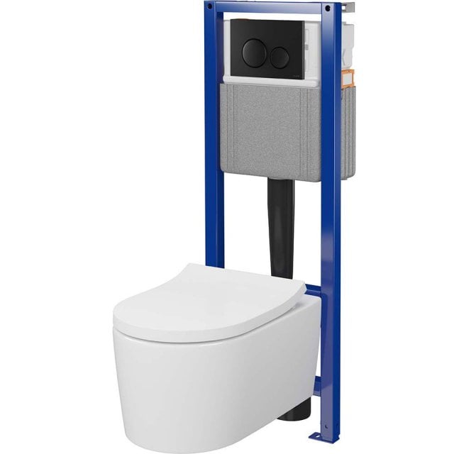 CERSANIT Zestaw podtynkowy SYSTEM 40 mech, miska INVERTO z deską, prz