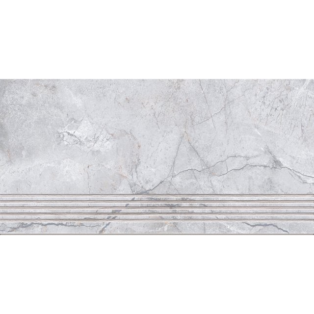 Gres szkliwiony stopnica SILVER HEELS grey mat 29,8x59,8 gat. I