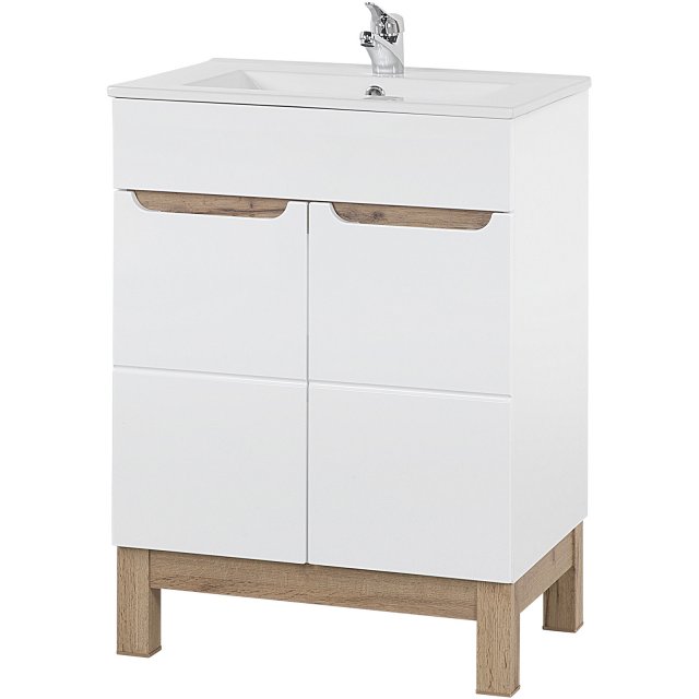 COMAD Szafka BALI WHITE z umywalką meblową LAVA 60 cm