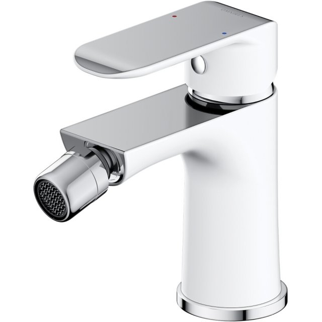 OMNIRES Bateria bidetowa SACRAMENTO stojąca chrom biały połysk SC2320