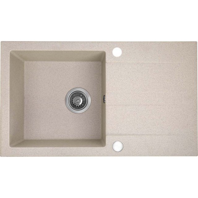 KUCHINOX Zlewozmywak granitowy SHIRE 1-komorowy z ociekaczem beżowy S