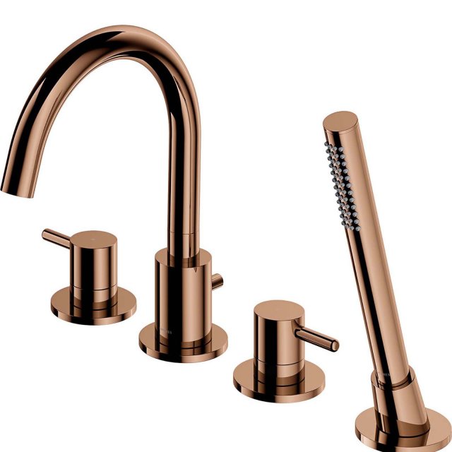 OMNIRES Bateria wannowa Y 4-otworowa miedź połysk Y1232CP