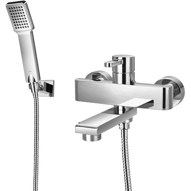 OMNIRES Bateria wannowa DARLING ścienna z zestawem prysznicowym chrom