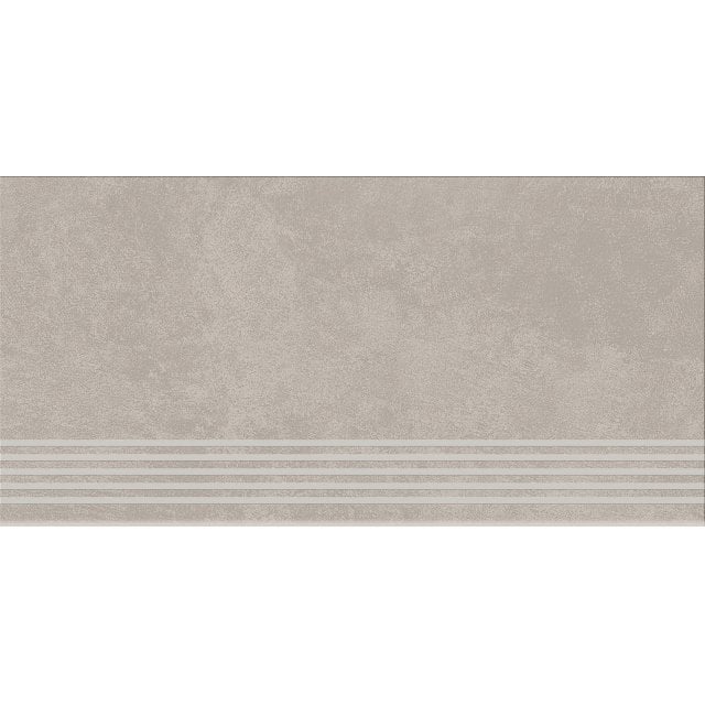 Gres szkliwiony stopnica ARES light grey mat 29,7x59,8 gat. I
