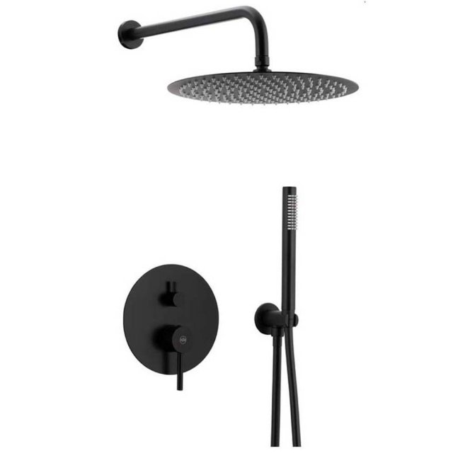 KFA Zestaw prysznicowy podtynkowy MOZA z baterią 3-funkcyjną czarna 5