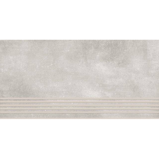 Gres szkliwiony stopnica STREET ART grey mat 29,8x59,8 gat. I