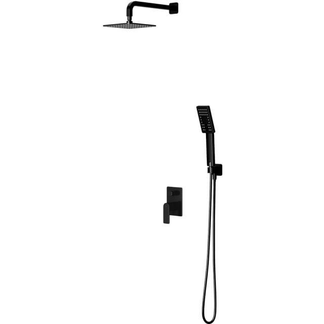 OMNIRES System prysznicowy BARETTI podtynkowy czarny mat SYSBA10BL