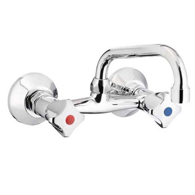 KFA Bateria umywalkowa ścienna STANDARD wylewka 16 cm chrom 300-310-0