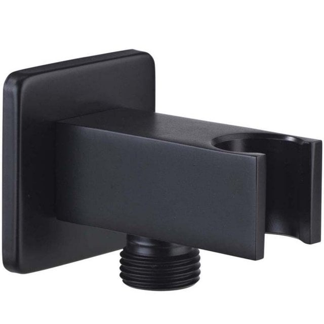 LAVEO Przyłącze kątowe KVADRATO z uchwytem na słuchawkę czarne NPQ_76