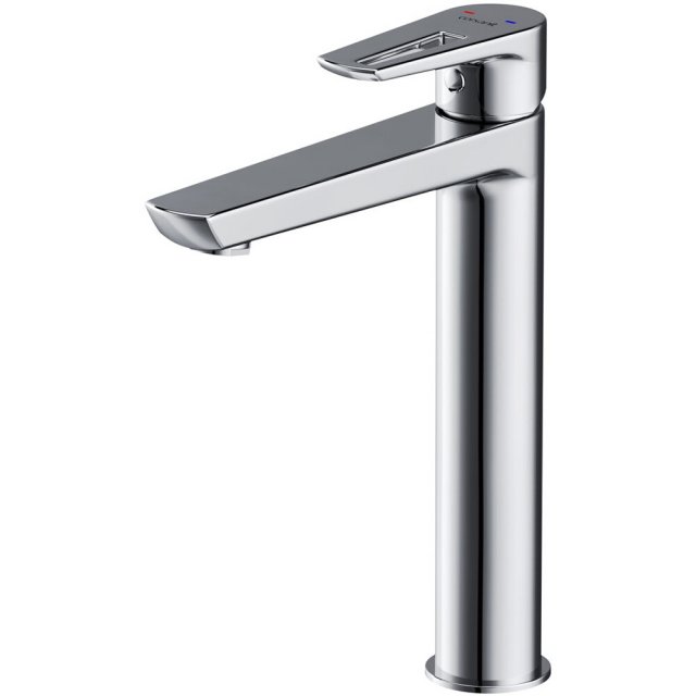 CERSANIT Bateria umywalkowa stojąca MILLE wysoka chrom z korkiem KLIK