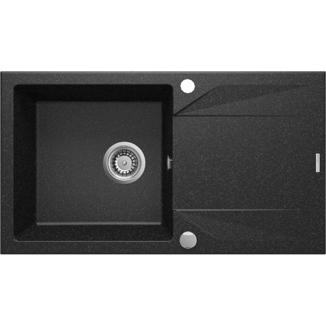 DEANTE Zlewozmywak granitowy EVORA grafit 1-komorowy z ociekaczem ZQJ