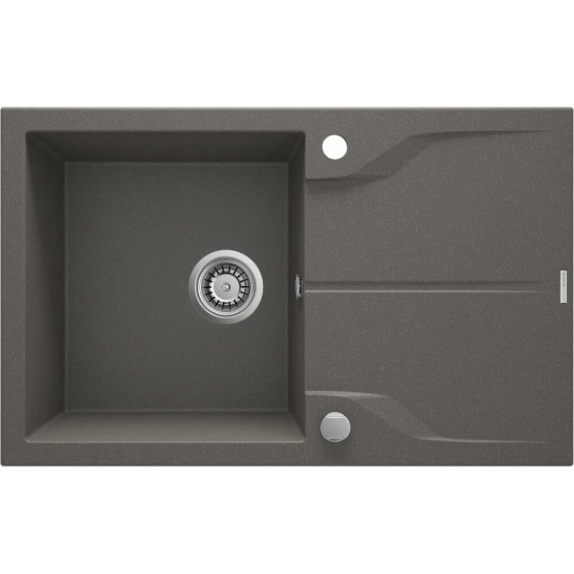 DEANTE Zlewozmywak granitowy ANDANTE 1-komorowy z ociekaczem antracyt