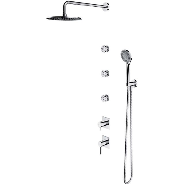 OMNIRES System prysznicowy Y podtynkowy z dyszami bocznymi chrom poły