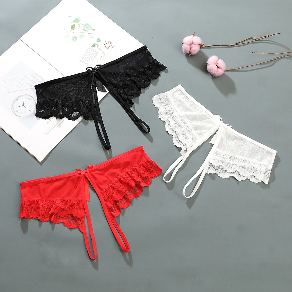 Majtki damskie otwarty krok S-L E257