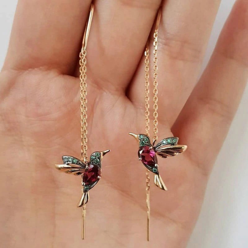 Kolczyki damskie koliberki