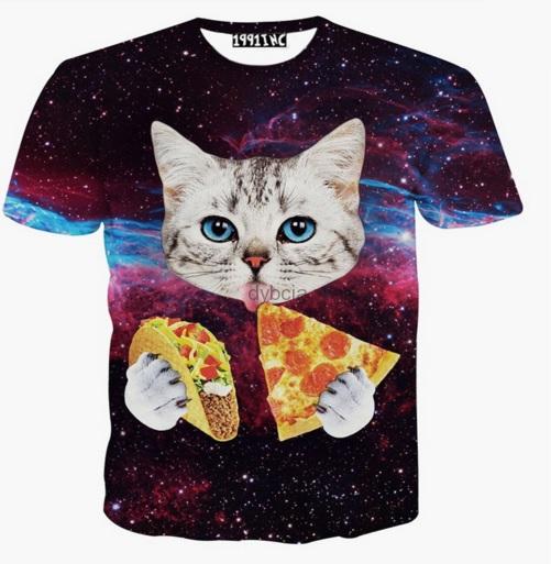 Koszulka kolorowa kot S-3XL