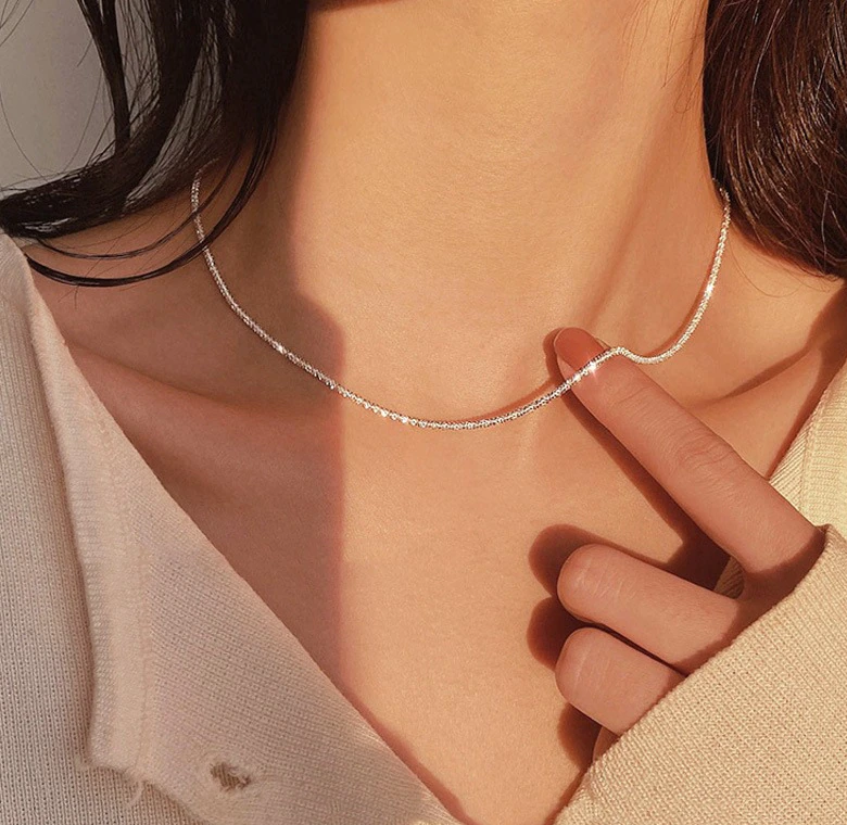 Naszyjnik damski Łańcuszek srebrny