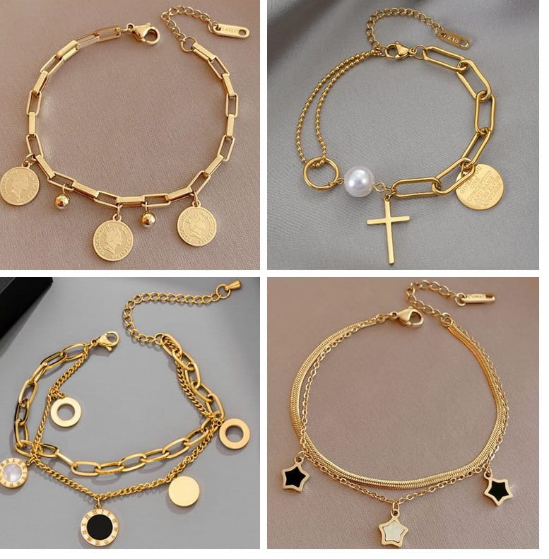 Warstwowa bransoletka damska