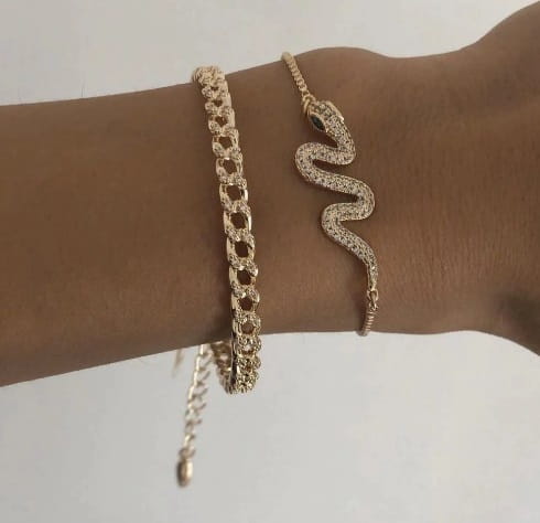 Zestaw 2 bransoletek damskich Snake