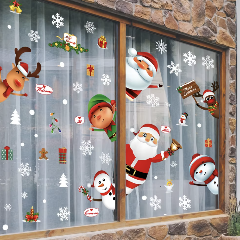 80 naklejek na okno święta