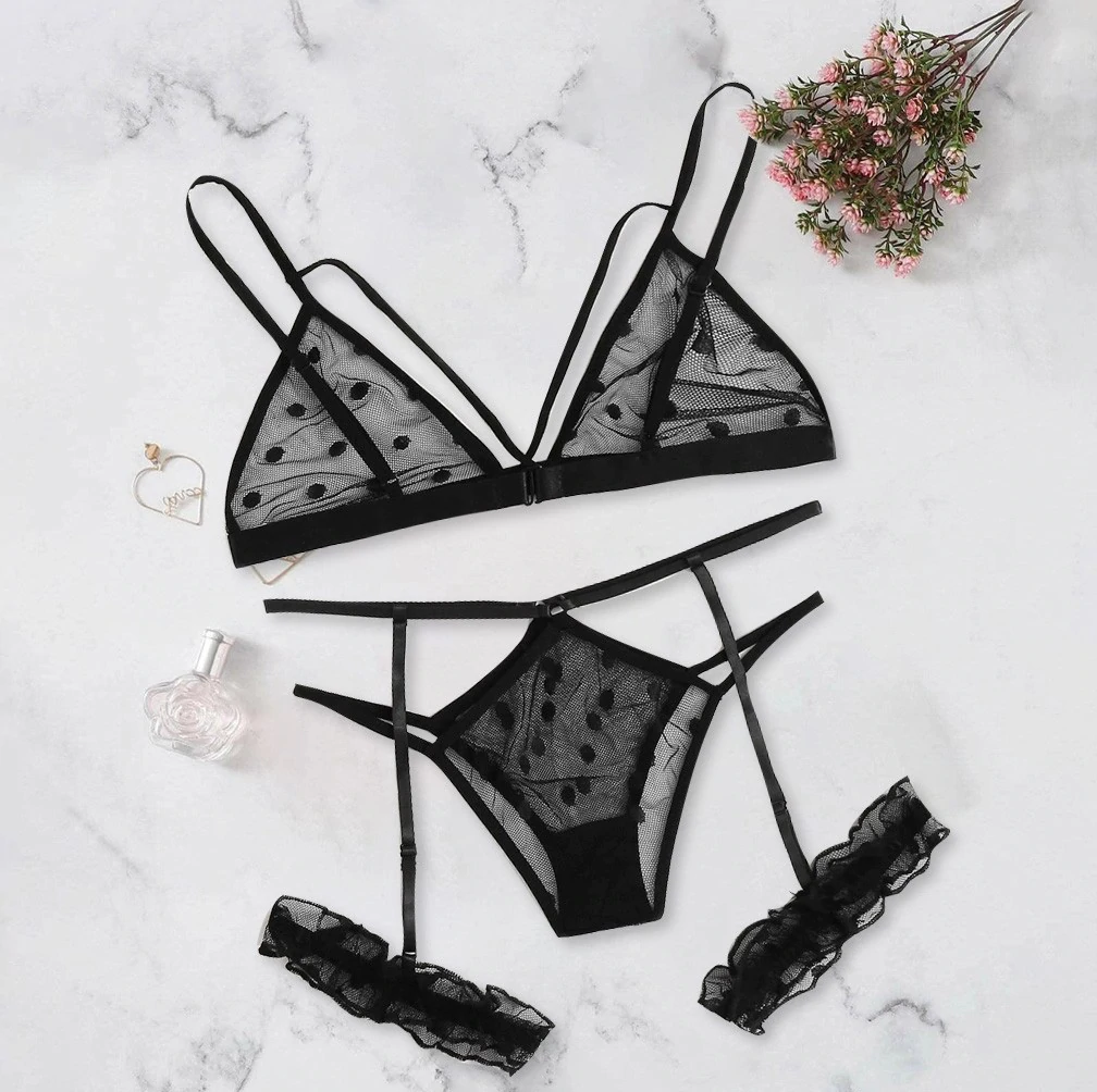 Koronkowy komplet bielizny Sexy S-4XL E48