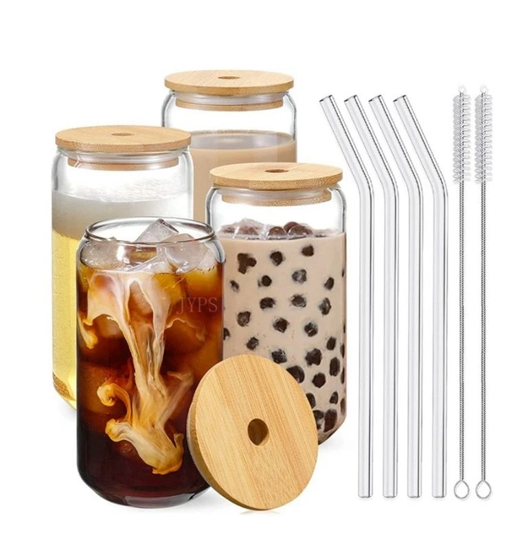 Szklany kubek z pokrywka 400 / 550 ml