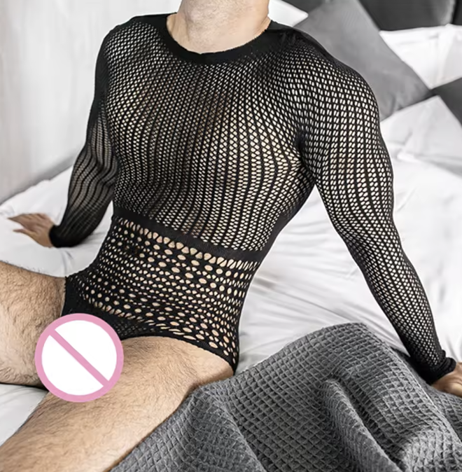 Męskie body erotyczne siateczka 172