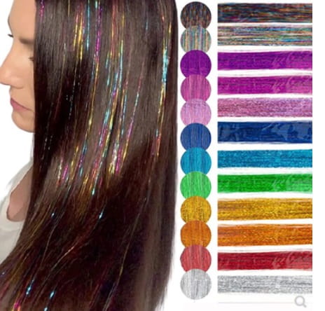 Pasemka do włosów, mieniące się w słońcu CLIP