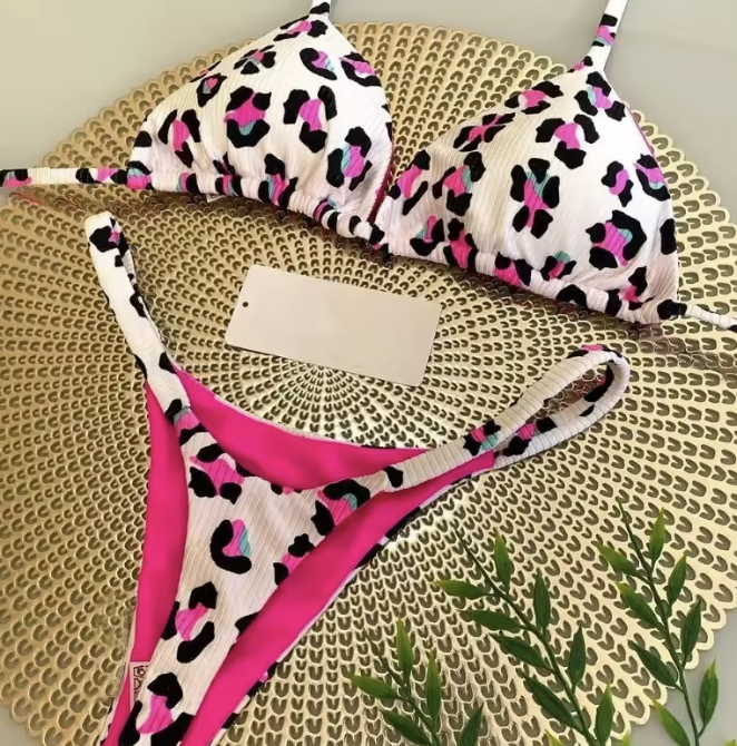 Strój kąpielowy bikini Panterka Neon 203