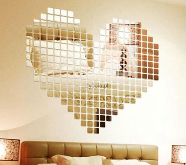 100 sztuk lustrzanych kwadracików 2x2cm