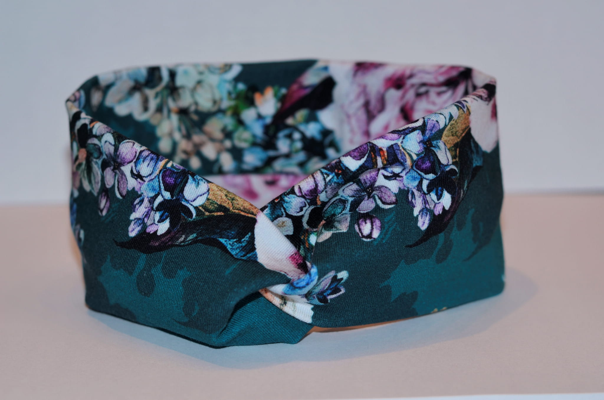 Laferio Dzianinowa podwójna opaska dla dziewczynki Flowers