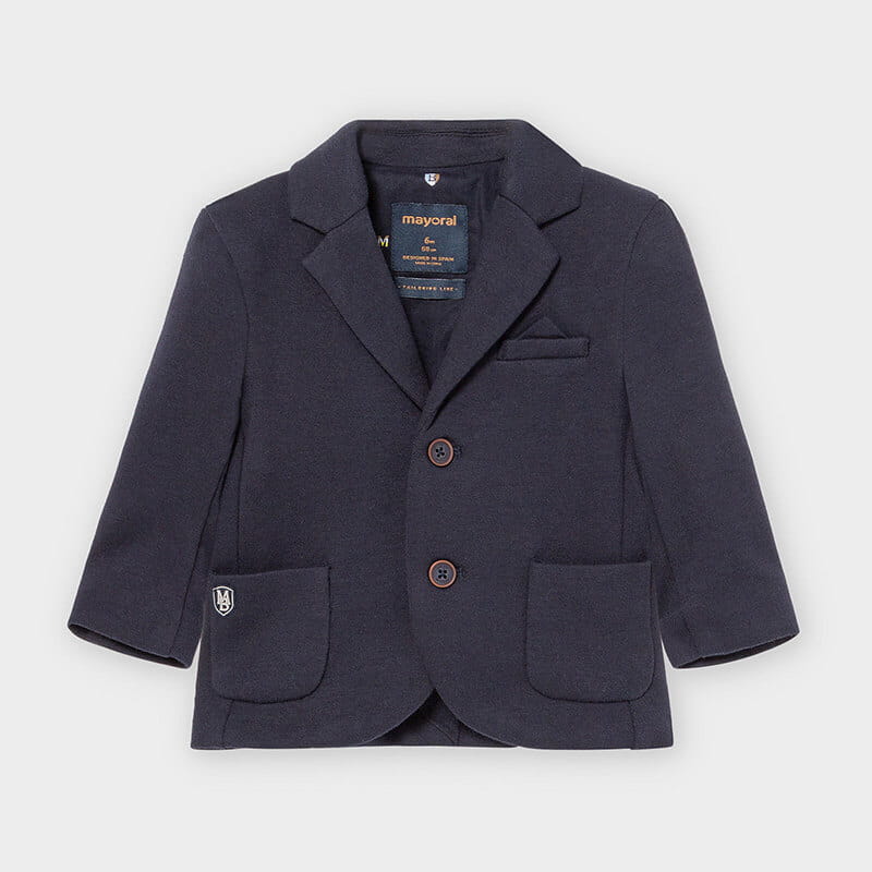MAYORAL 2477 Dzianinowa marynarka do chrztu Granatowa