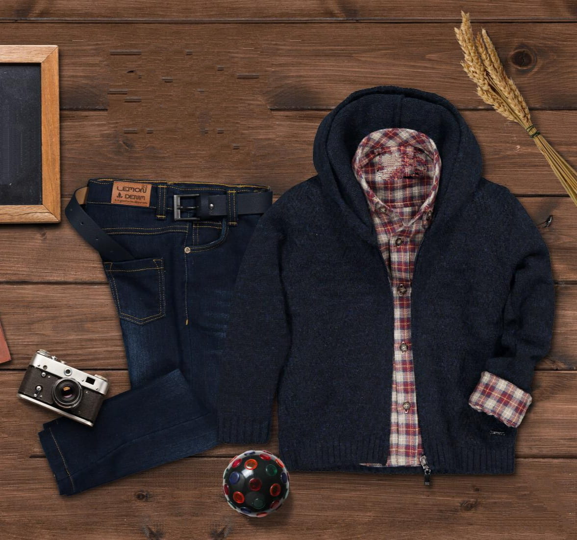 LaFerio Lemon Komplet dla chłopca ze swetrem