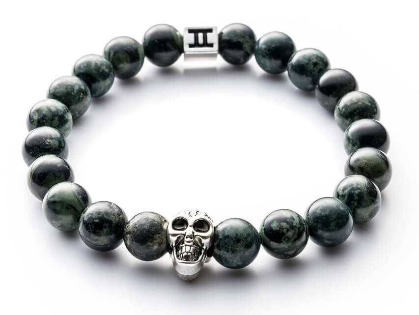 Bransoletka Gemini Classic Skull Green C3-G