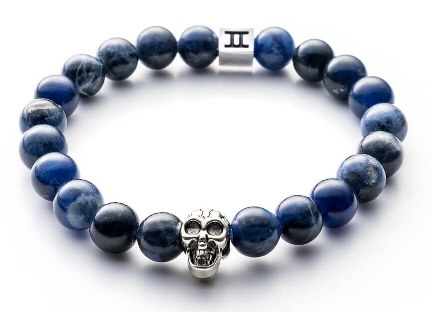 Bransoletka Gemini Classic Skull Blue C2-G