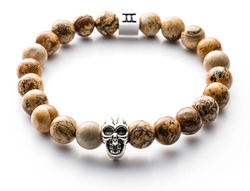 Bransoletka Gemini Classic Skull Beige C7-G