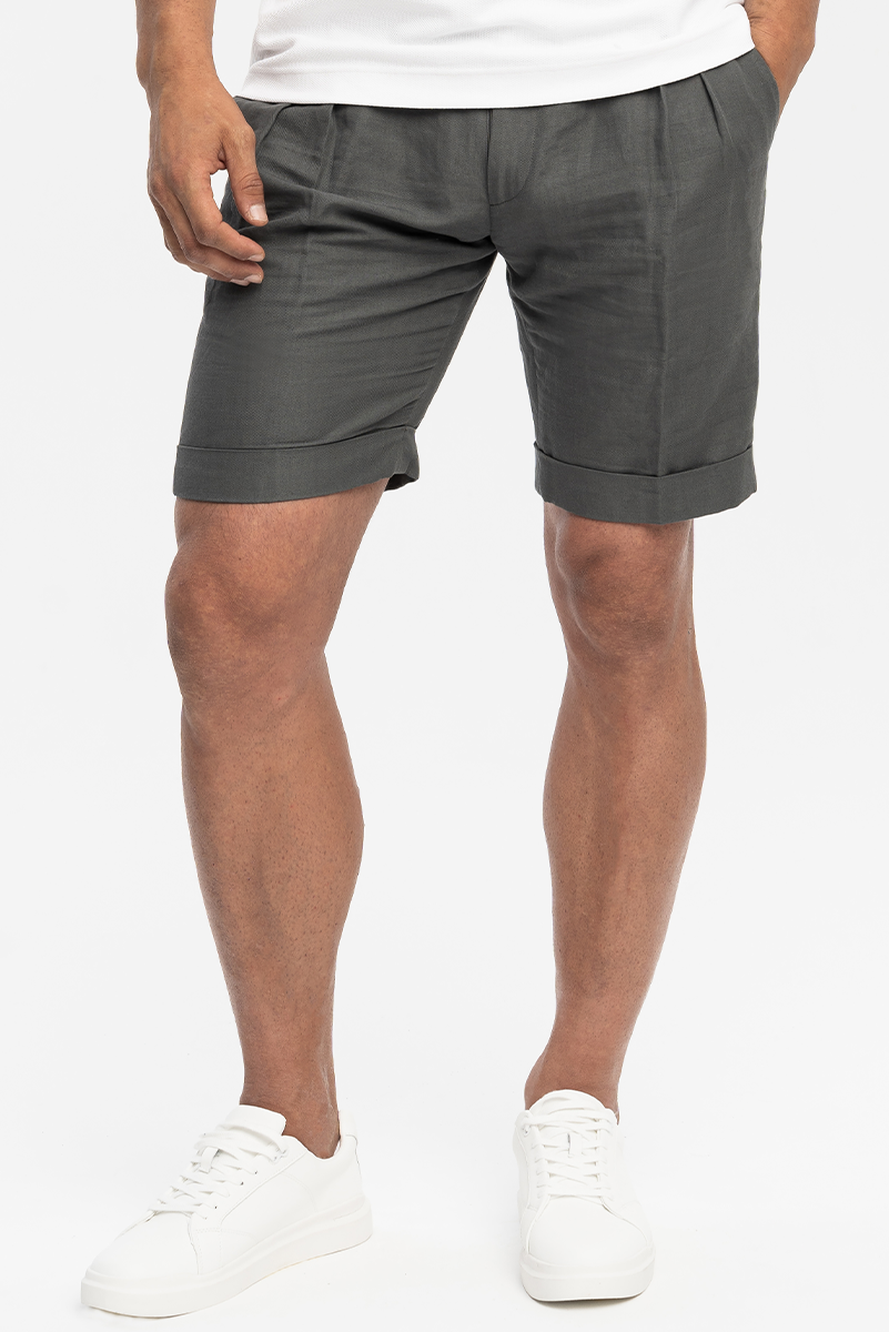 Spodenki Zacky lniano-bawełniane, szare