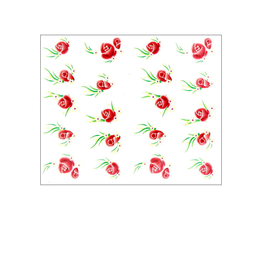 Naklejki wodne do paznokci kwiaty Nr 040