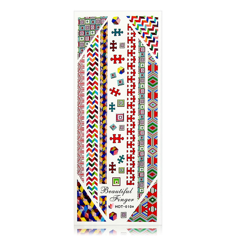 Naklejki wodne do paznokci arkusz 12,5 x 5,5 cm hot Nr 010a