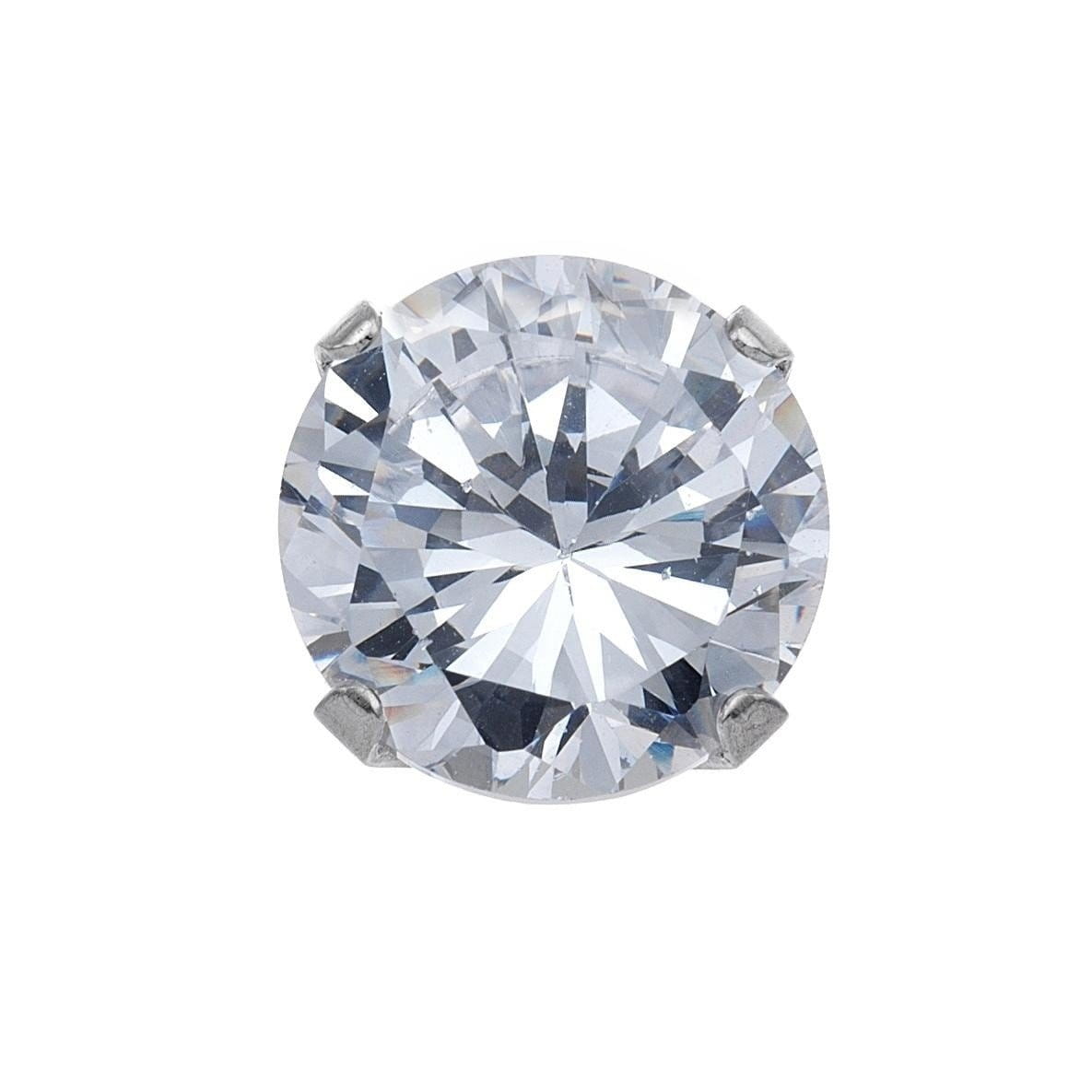 Kolczyki cubic zirconia w pazurkach srebrne system 75 8 mm 7572 0100
